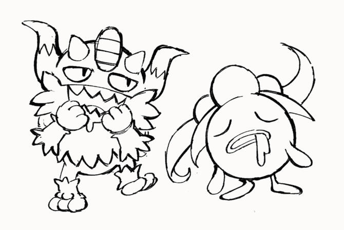 Two Fullbody Sketch Illustrations