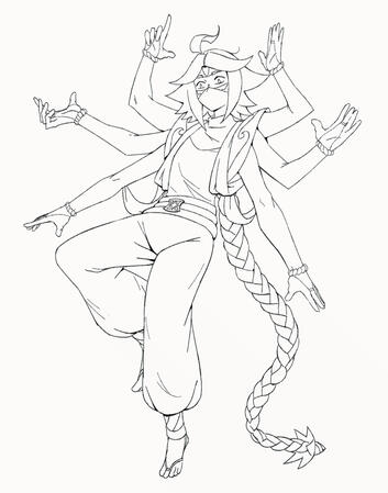 Fullbody Sketch Illustration